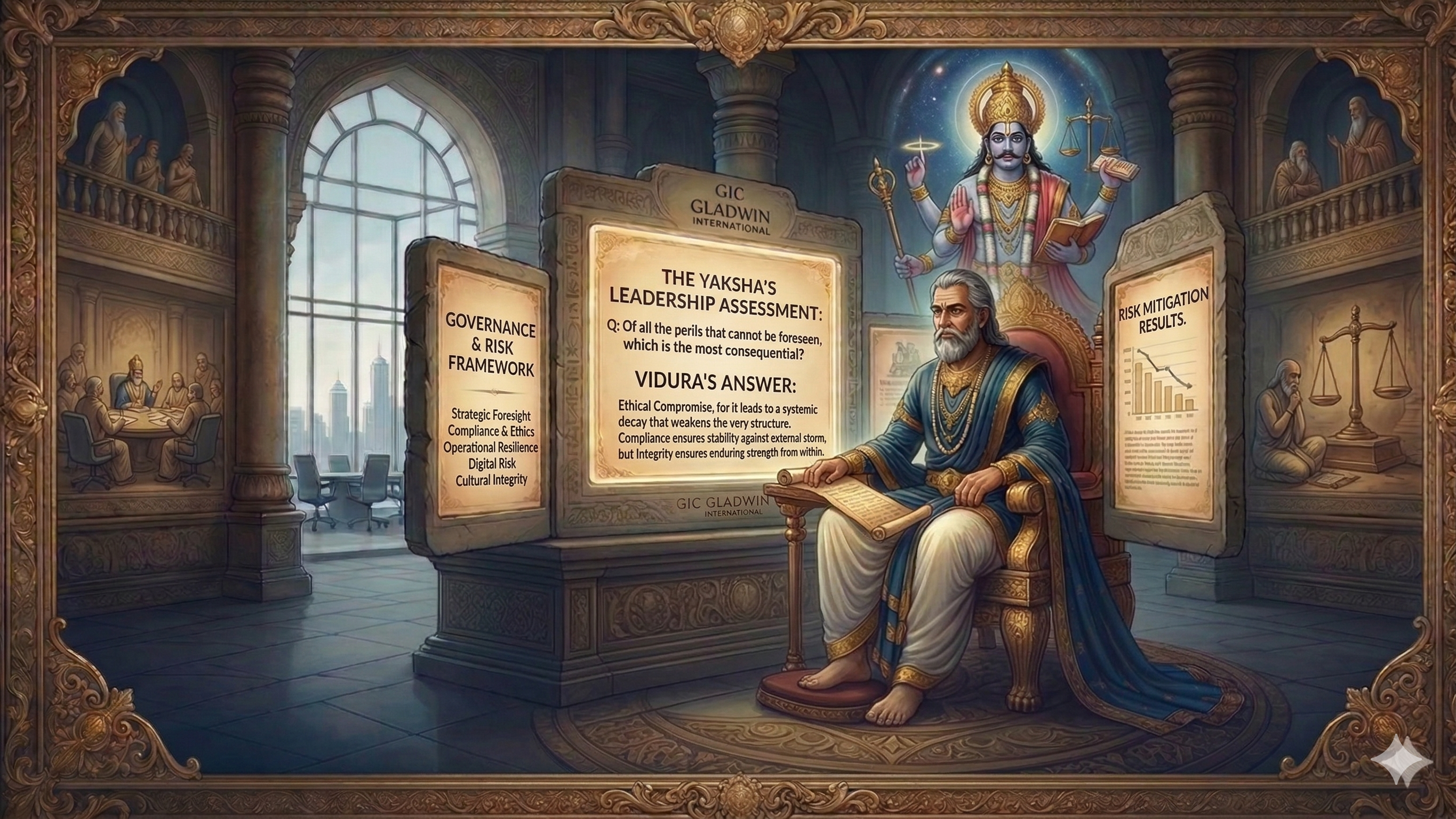 Vidura & The Yaksha — The Governance of Foresight. Gladwin International CRO Practice.