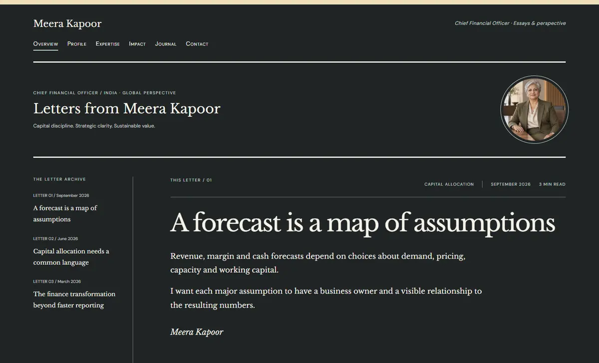A Signature leadership website design